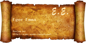 Eger Emma névjegykártya
